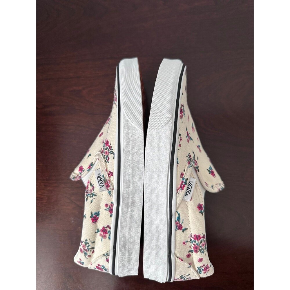 Vans Classic Slip On Ditsy Floral Womens 5 Cream Rose Canvas Shoes Discontinued - Picture 9 of 12